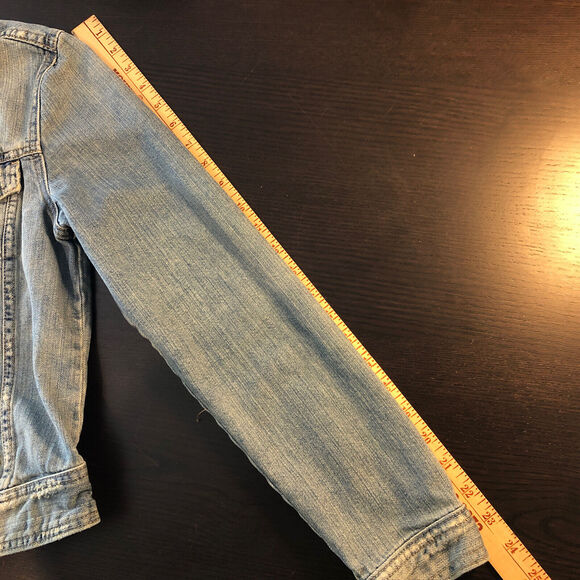 GAP Women's Small Denim Jacket Lily Flap Pocket Distressed Jean VTGNICSN 305753 - Picture 9 of 12